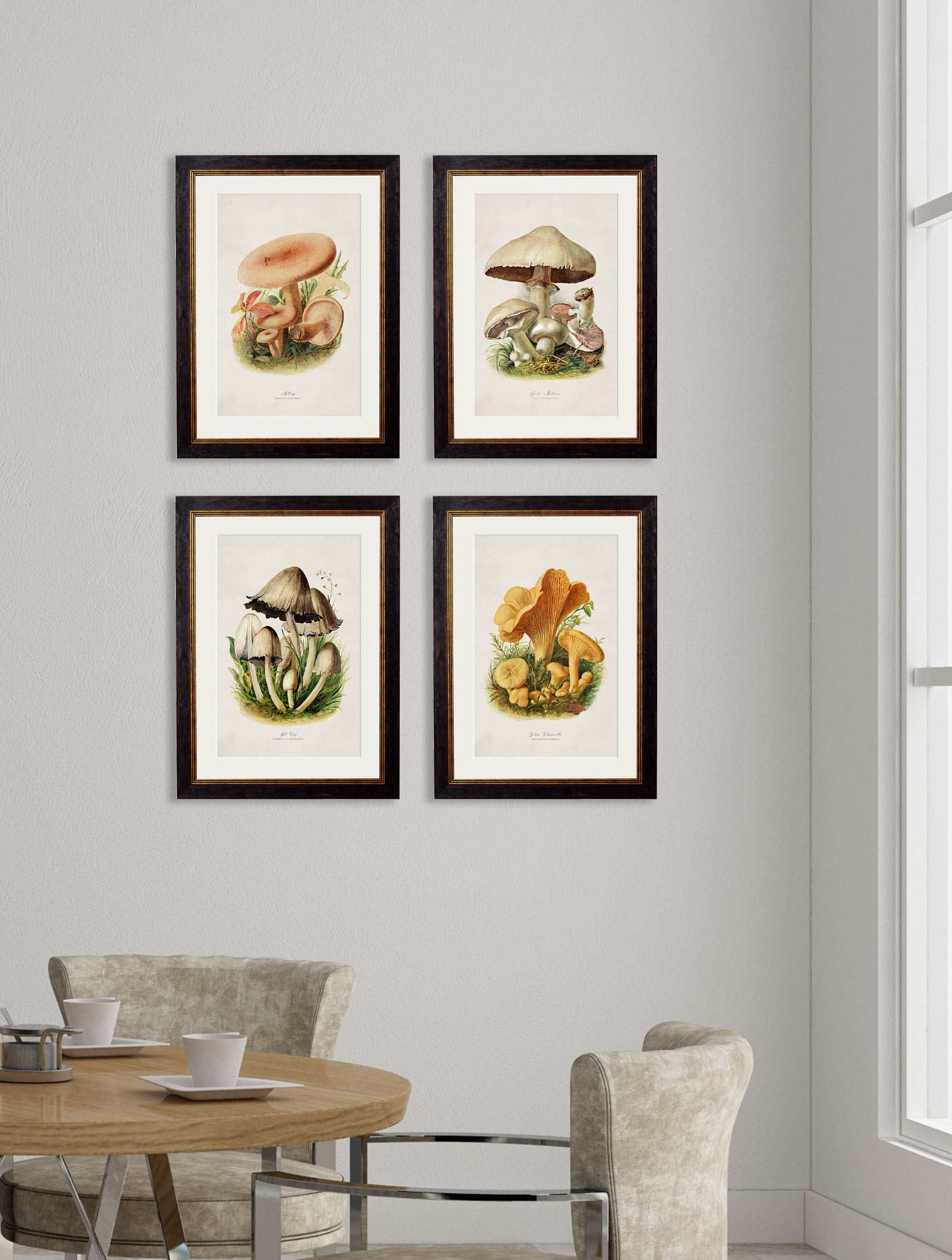c.1913 Edible Mushrooms – framed wall art at Leya Buster Interiors