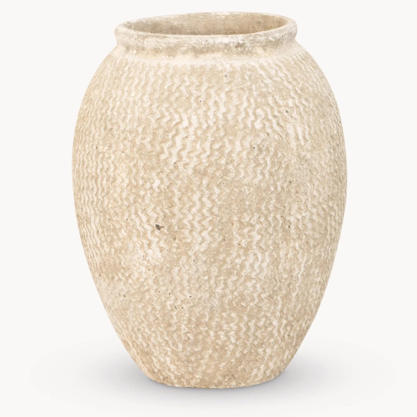 Textured Tall Stone Vase