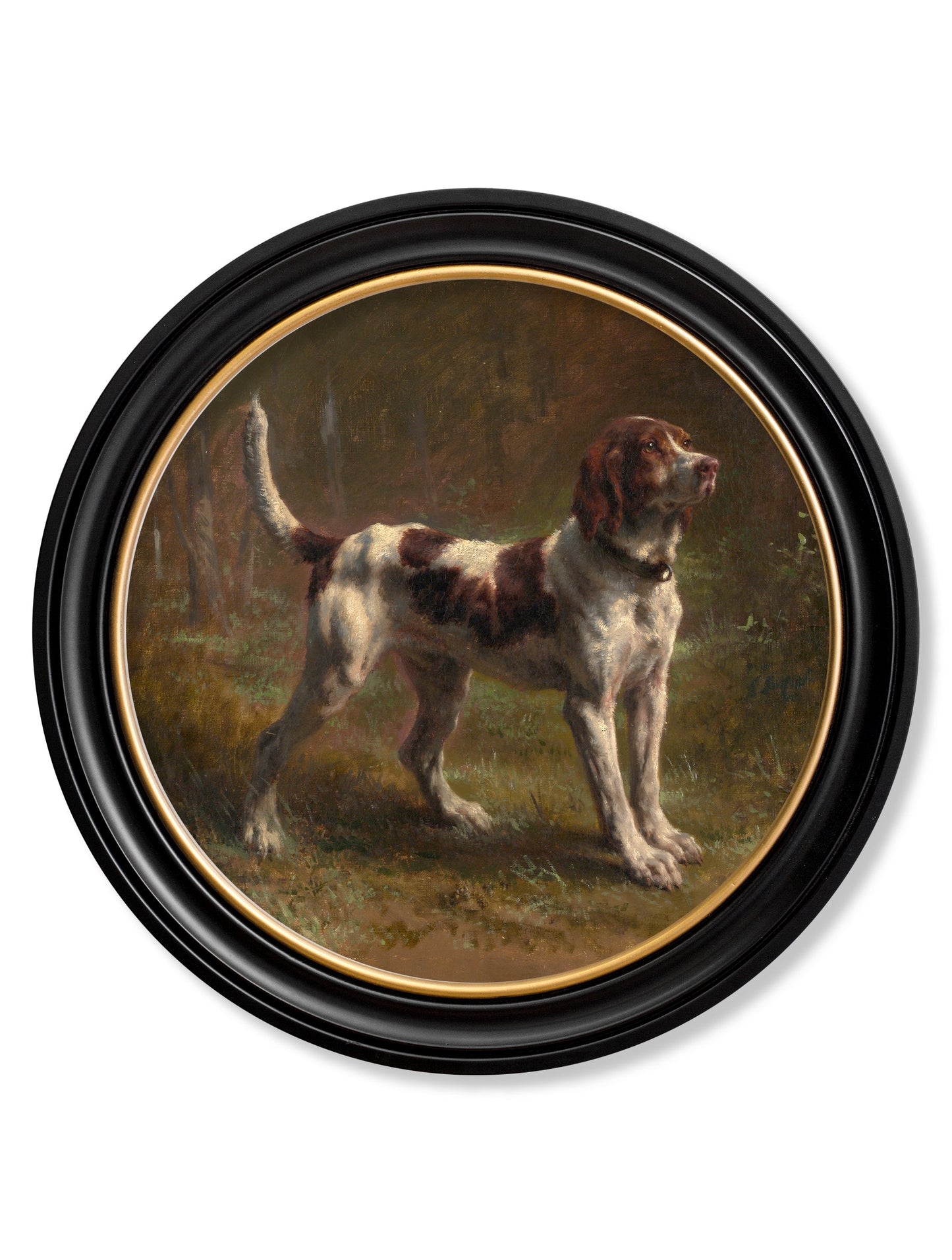 c.1856 Beagle Bloodhound – Round Frame detail – Leya Buster Interiors