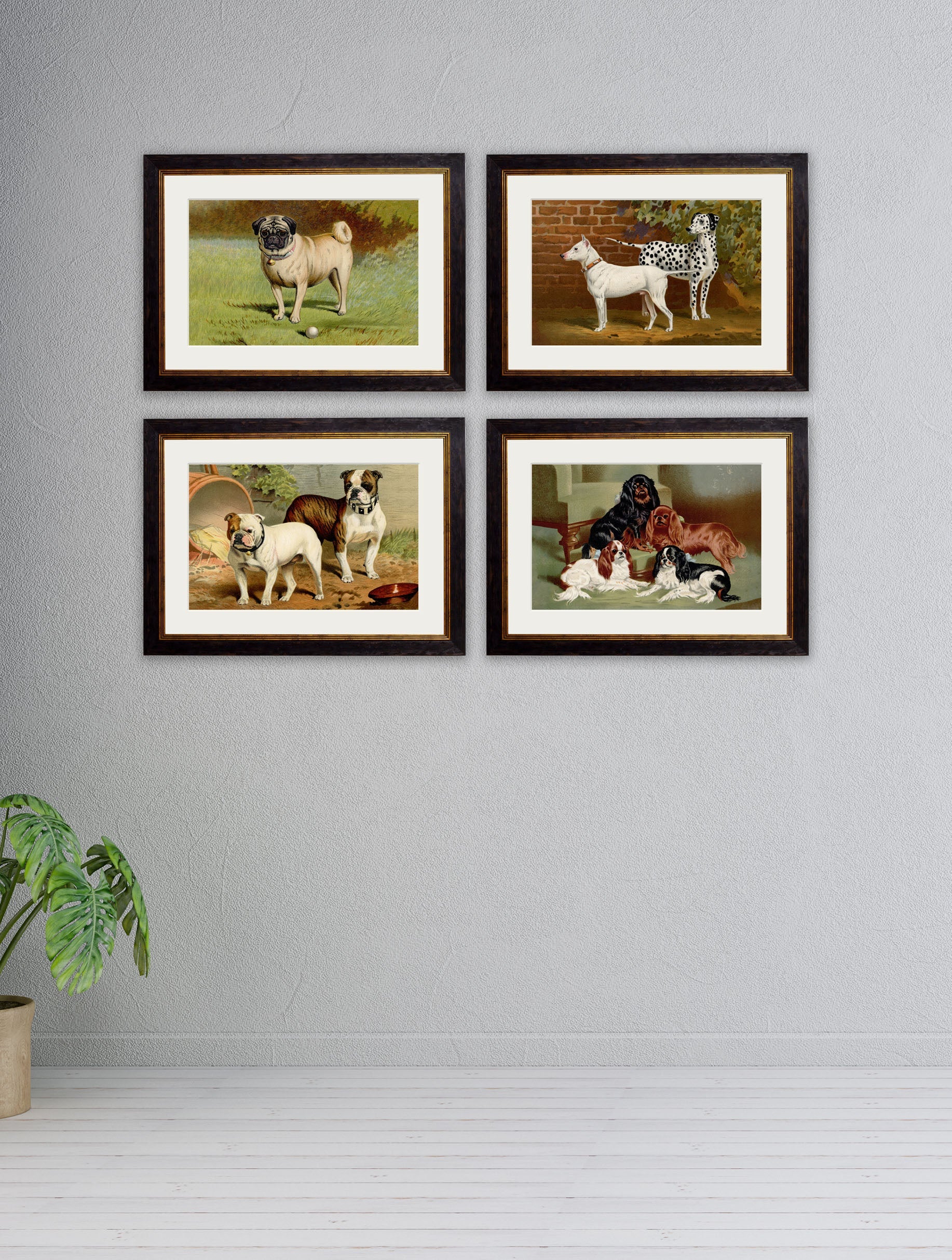 c.1881 Dogs – framed wall art at Leya Buster Interiors