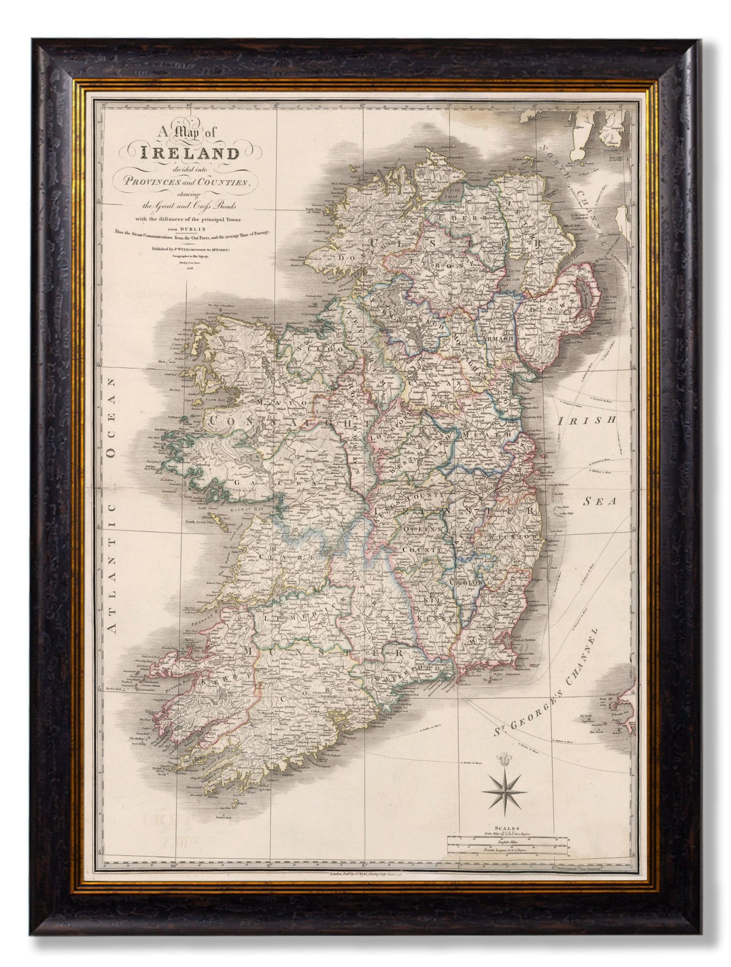 c.1838 Map of Ireland detail – Leya Buster Interiors