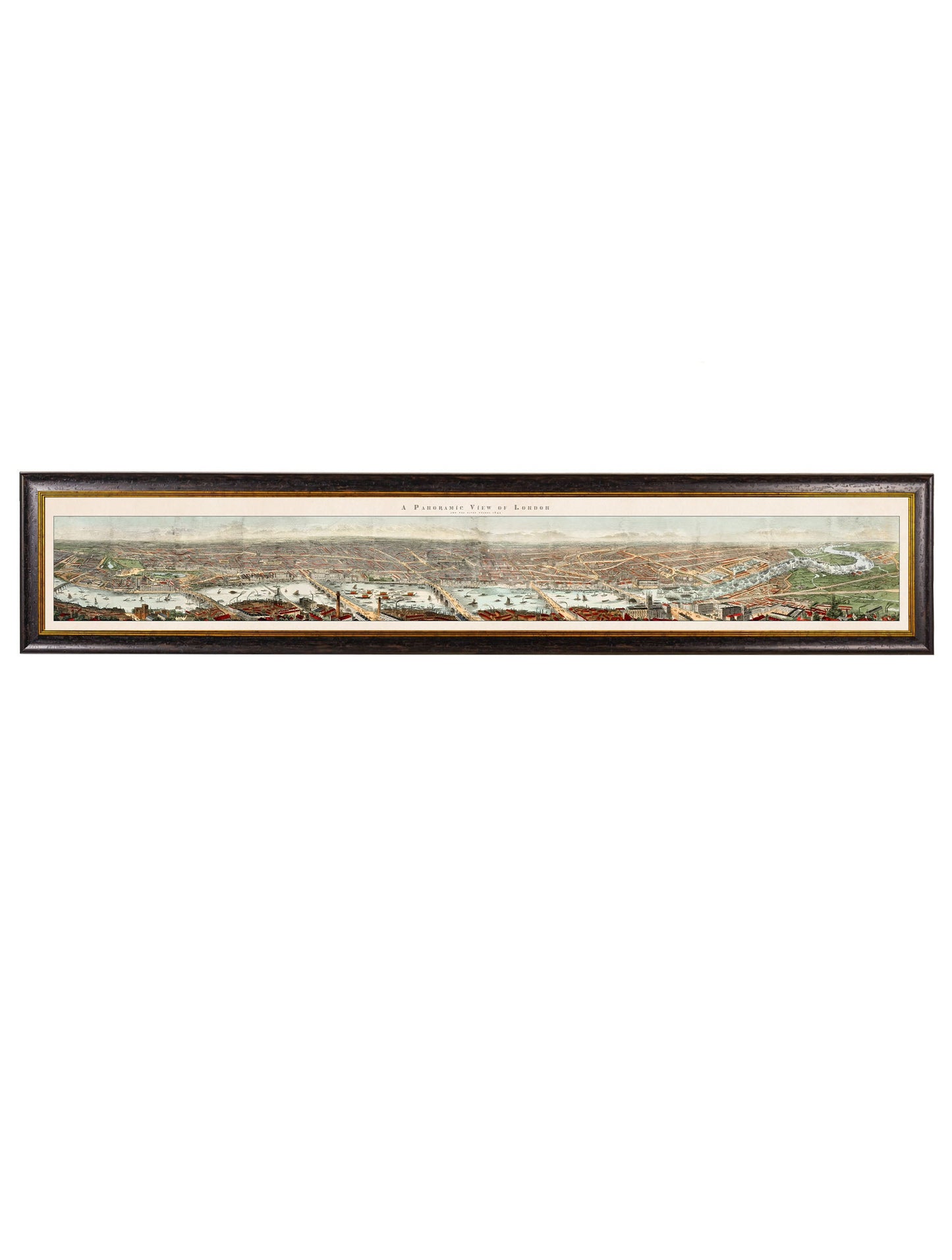 c.1845 Panoramic View of London and the River Thames detail – Leya Buster Interiors