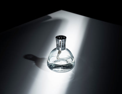 Millefiori Transparent Fragrance Lamp styled with dramatic light