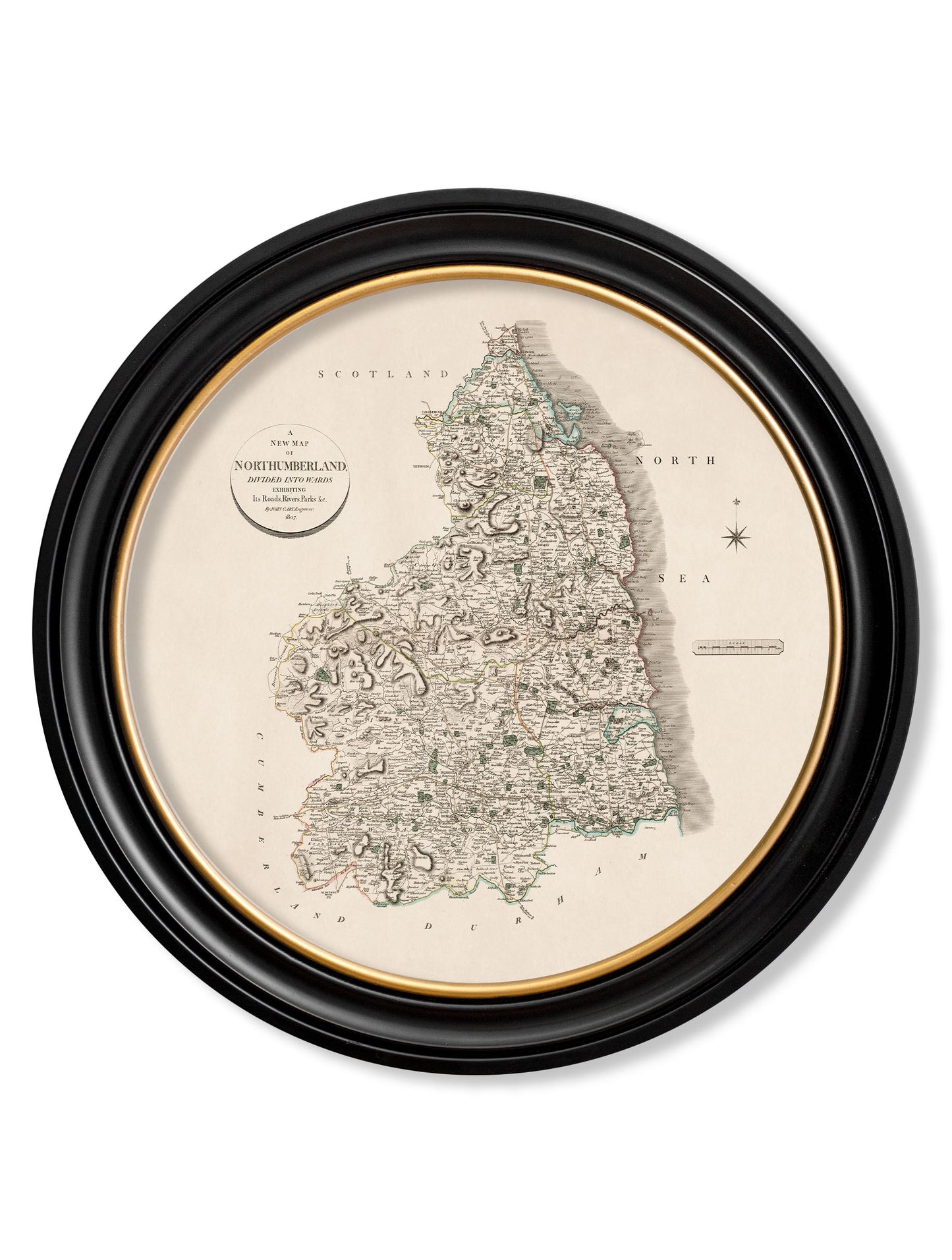 c.1806 County Maps of England – Round styled view – Leya Buster Interiors