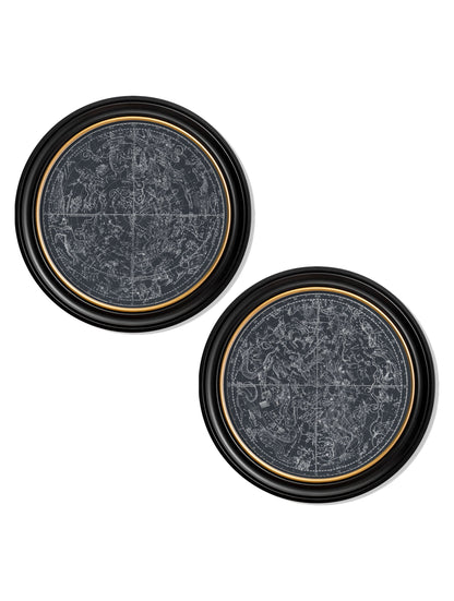 c.1800 Map of Constellations – Round Frame detail – Leya Buster Interiors