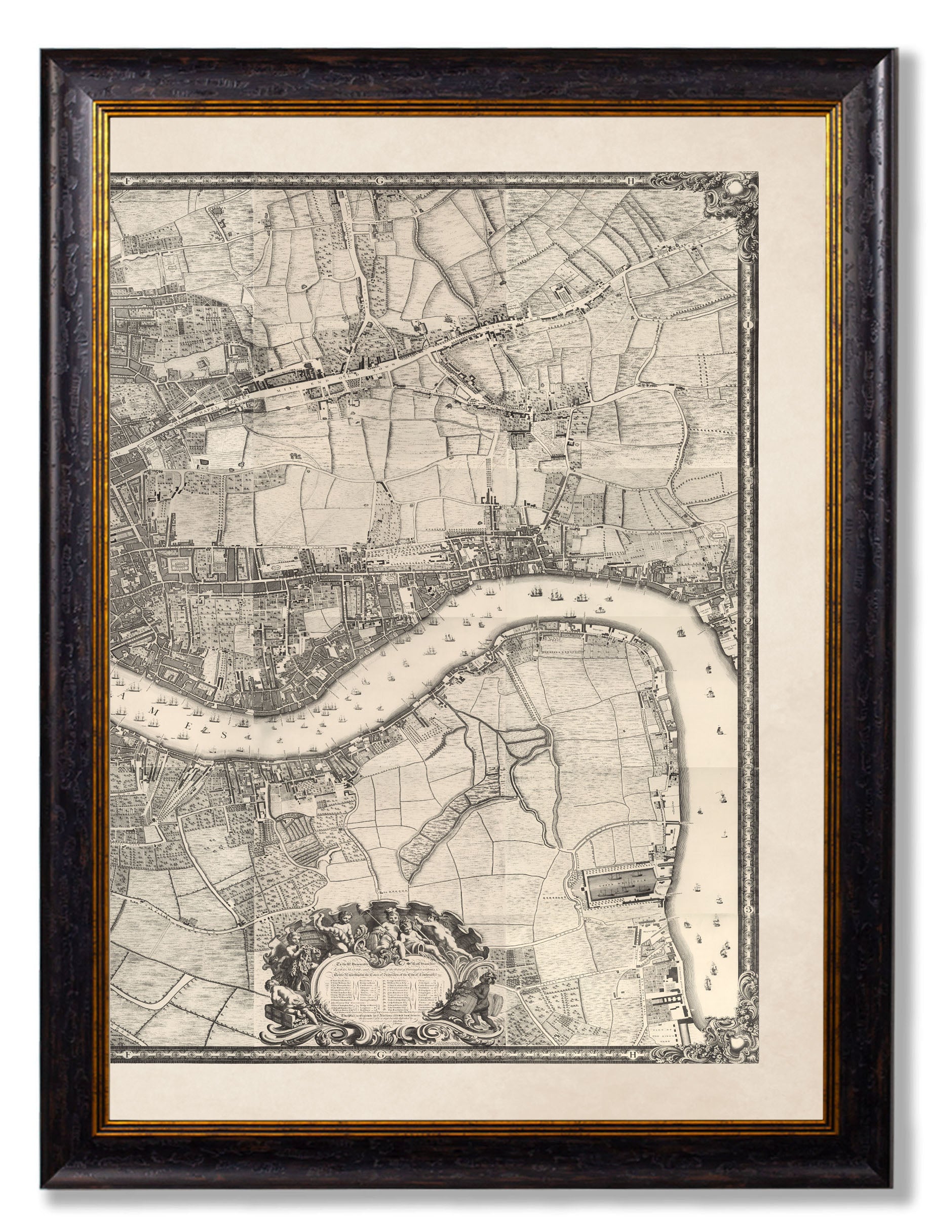 c.1746 London Triptych Map styled view – Leya Buster Interiors