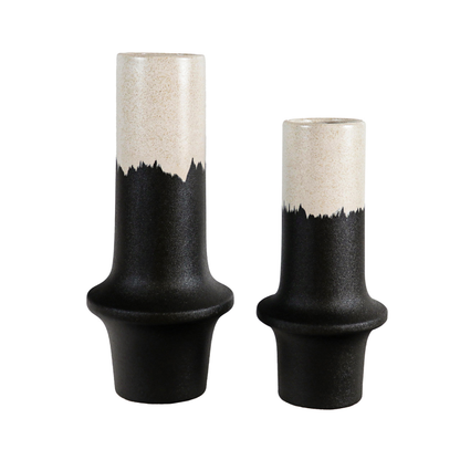 Sable Ridge Ceramic Vase styled view – Leya Buster Interiors