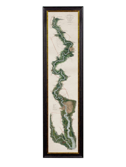c.1834 Panoramic Map of the River Thames detail – Leya Buster Interiors