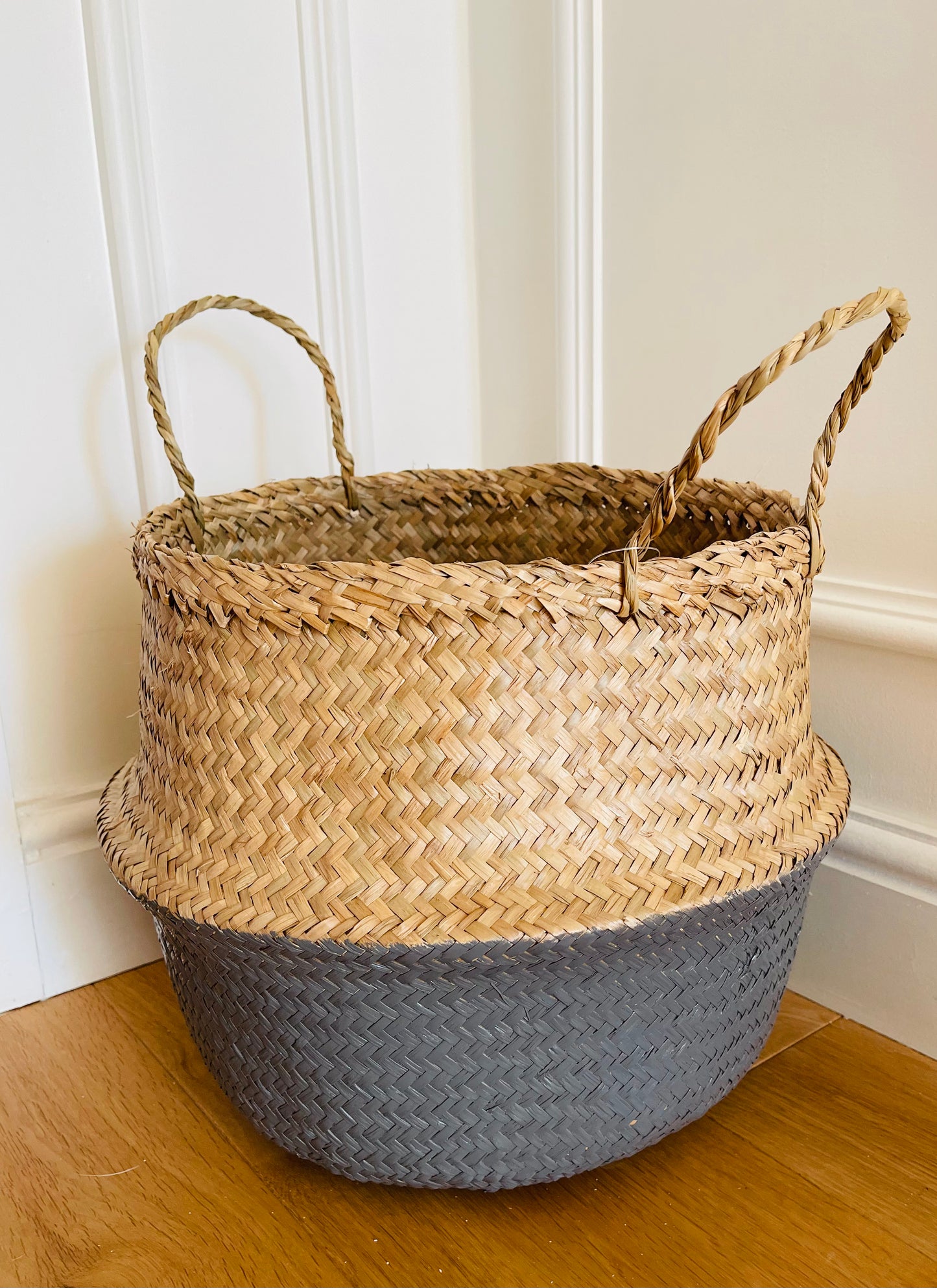 Grey Dip Seagrass Basket